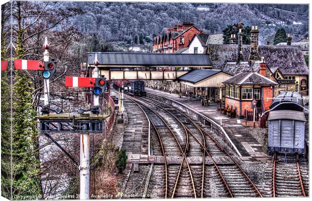 Llangollan Railway Station painted Canvas Print by Pete Lawless