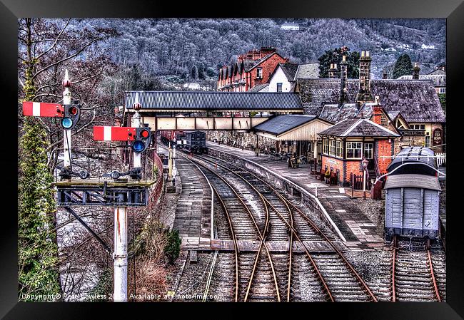 Llangollan Railway Station painted Framed Print by Pete Lawless