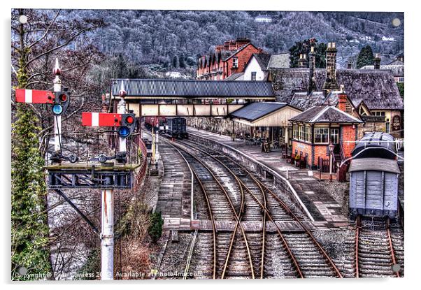 Llangollan Railway Station painted Acrylic by Pete Lawless