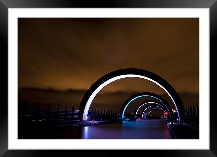 The Falkirk Wheel arches Framed Mounted Print by Ian Potter