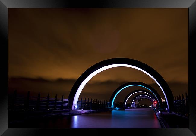 The Falkirk Wheel arches Framed Print by Ian Potter