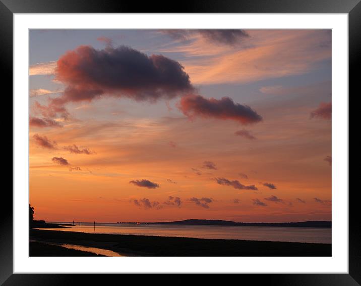 Estuary Sunset  Framed Mounted Print by Richard Penlington
