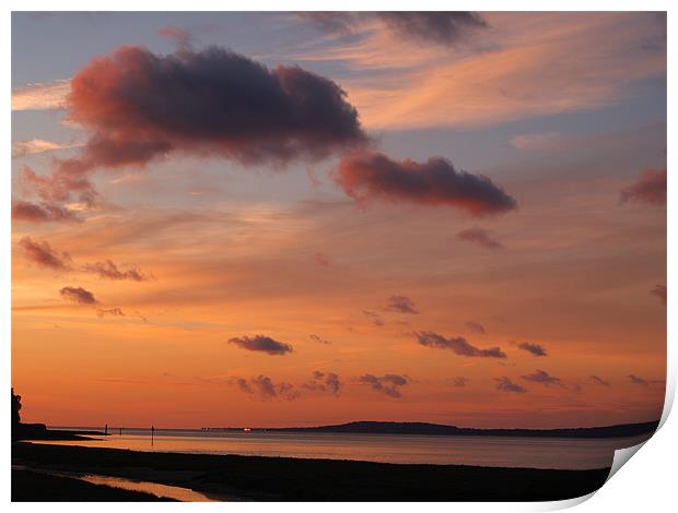 Estuary Sunset  Print by Richard Penlington