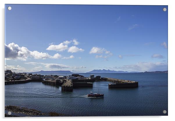 The Harbour Mallaig Scotland Acrylic by Derek Beattie