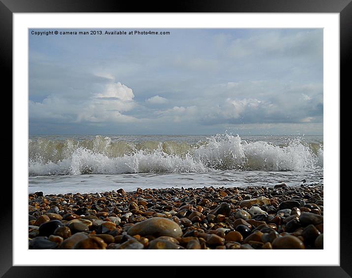 The Wave Framed Mounted Print by camera man