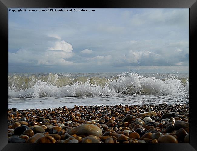 The Wave Framed Print by camera man