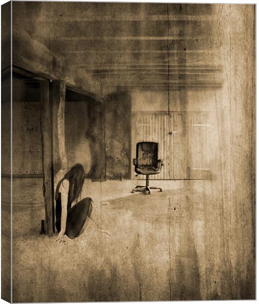 girl in an empty room Canvas Print by Dawn Cox