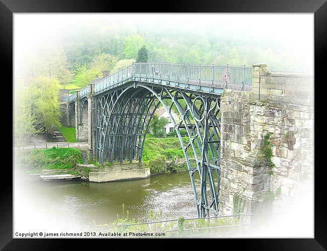 The Iron Bridge at Ironbridge - 2 Framed Print by james richmond