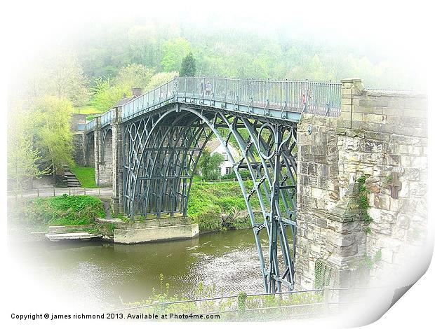 The Iron Bridge at Ironbridge - 2 Print by james richmond