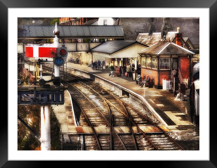 Train Station Framed Mounted Print by Ian Mitchell