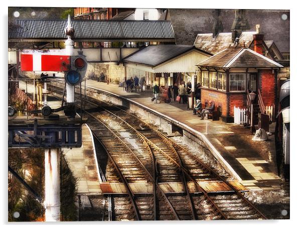 Train Station Acrylic by Ian Mitchell