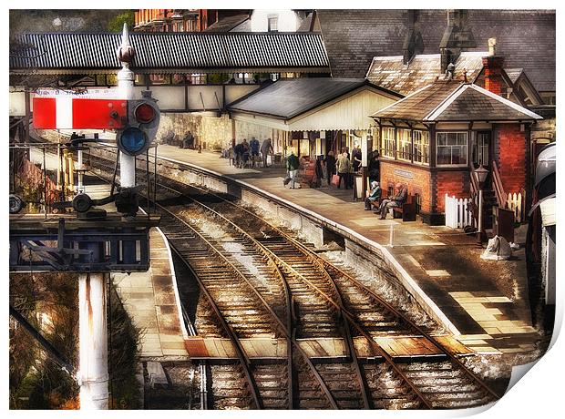 Train Station Print by Ian Mitchell