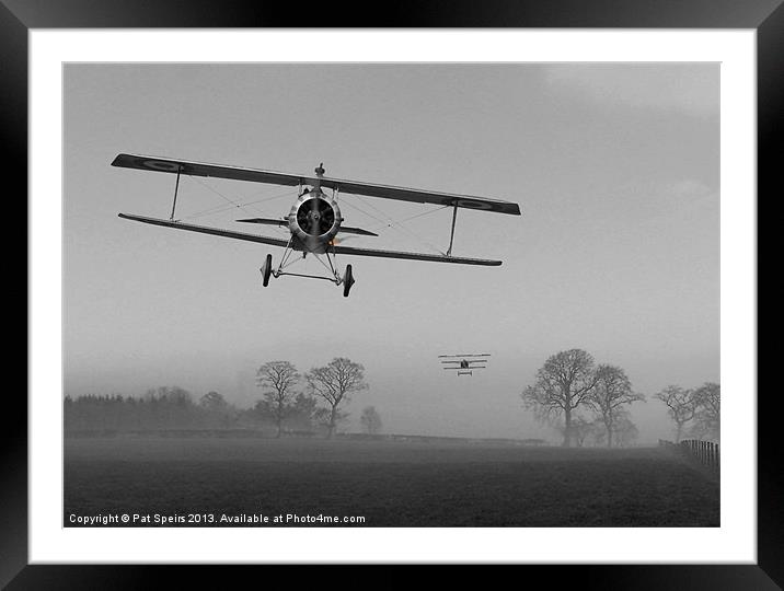WW1 - Nieuport - Red in the Morning Framed Mounted Print by Pat Speirs