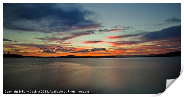 Swansea Sunset Zones Print by Barry Cocklin