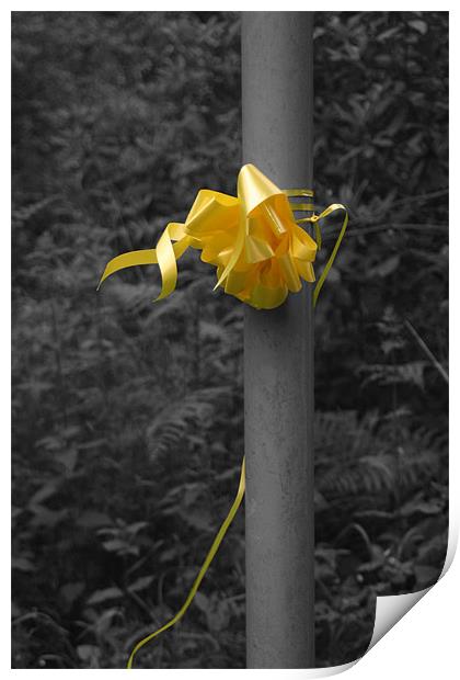 Yellow Ribbon Print by Liam Ellis