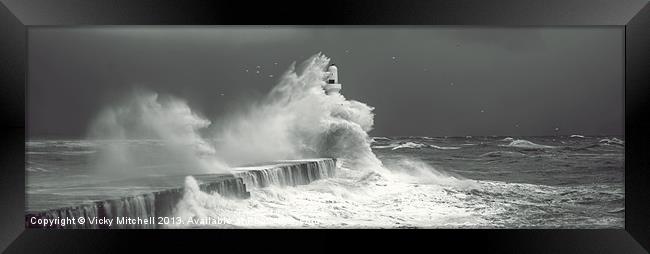 Crashing Waves Framed Print by Vicky Mitchell