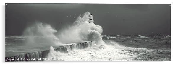 Crashing Waves Acrylic by Vicky Mitchell