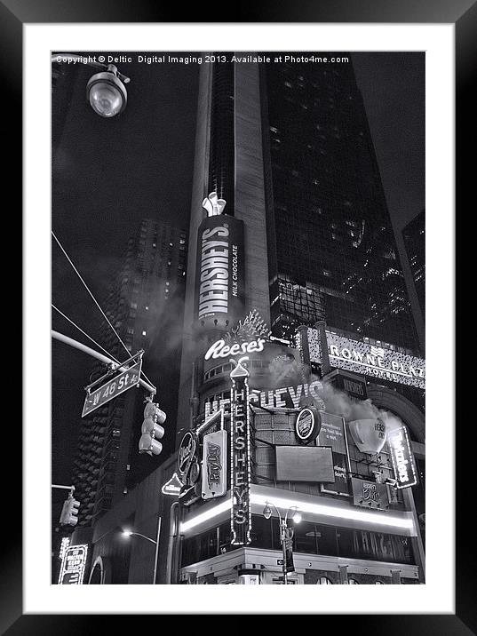 West 48th Street, NYC Framed Mounted Print by K7 Photography