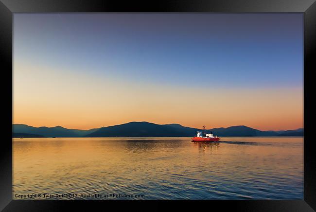 Island Ferry Framed Print by Tylie Duff Photo Art