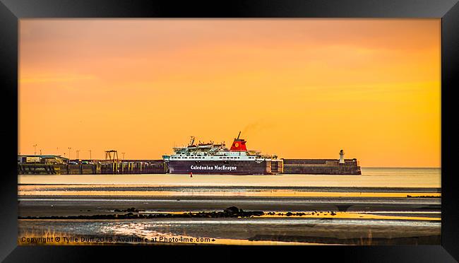 Arran Ferry at Ardrossan Harbour Framed Print by Tylie Duff Photo Art