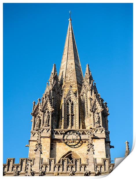 St Mary, Oxford Print by Mark Llewellyn