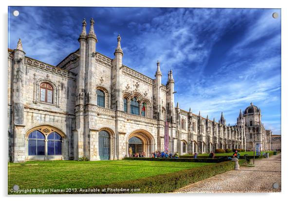 Monastery dos Jeronimos Lisbon Acrylic by Wight Landscapes