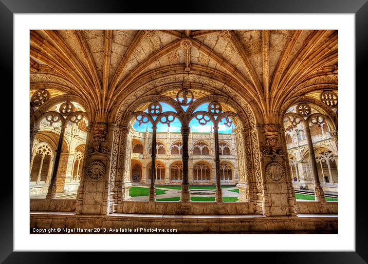 Cloisters Of Monastery dos Jeronimos Framed Mounted Print by Wight Landscapes