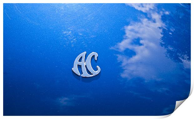 Iconic Ac Cobra car Badge Print by James Combe
