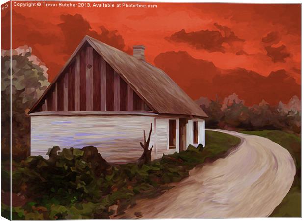 Storm Cottage Canvas Print by Trevor Butcher