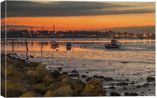 Holes Bay Poole at Sunset Canvas Print by Jennie Franklin