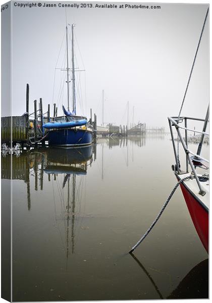 High Tide At Skippool Canvas Print by Jason Connolly