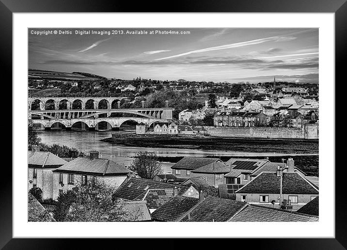 Rooftops of Berwick Framed Mounted Print by K7 Photography