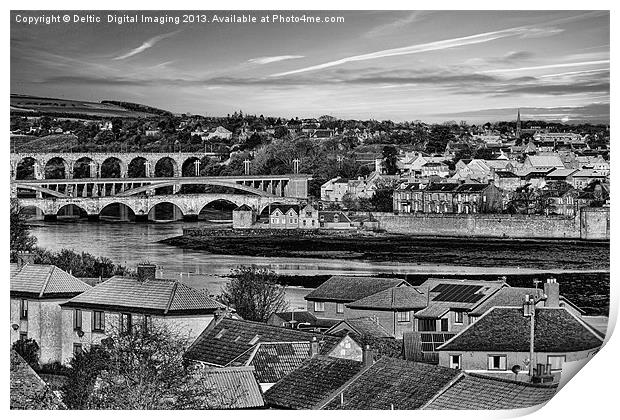 Rooftops of Berwick Print by K7 Photography
