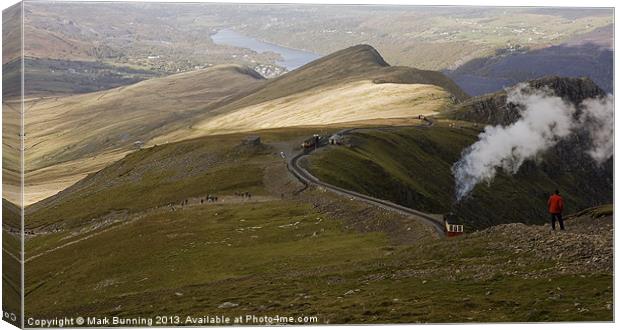 A view down from Snowdon Canvas Print by Mark Bunning