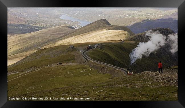 A view down from Snowdon Framed Print by Mark Bunning