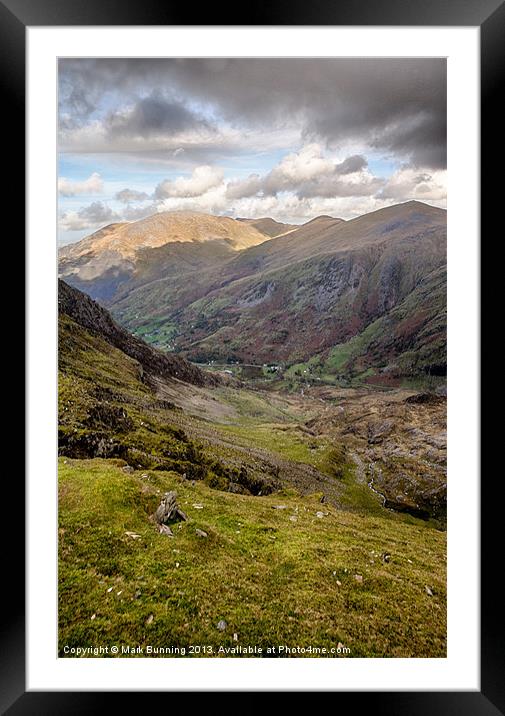 A view from snowdon Framed Mounted Print by Mark Bunning