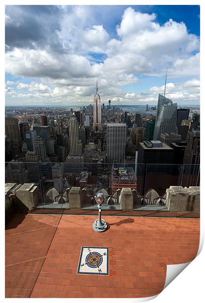 Empire State from GE building Print by Gary Eason
