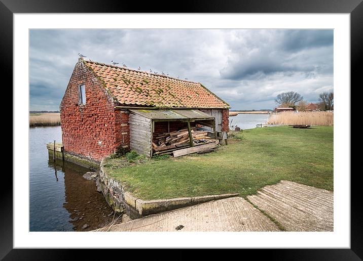 Boathouse at Stokesby Framed Mounted Print by Stephen Mole