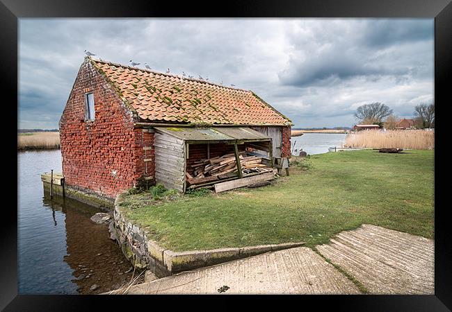 Boathouse at Stokesby Framed Print by Stephen Mole