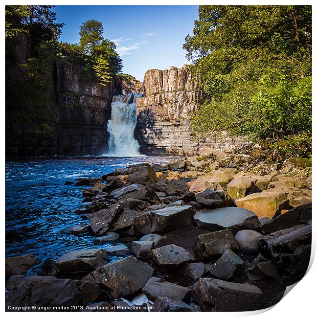 High Force Waterfall Print by Angie Morton