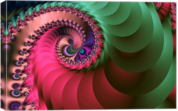 Coloured Spirals Canvas Print by Rosanna Zavanaiu