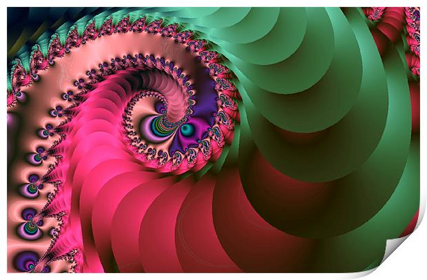 Coloured Spirals Print by Rosanna Zavanaiu