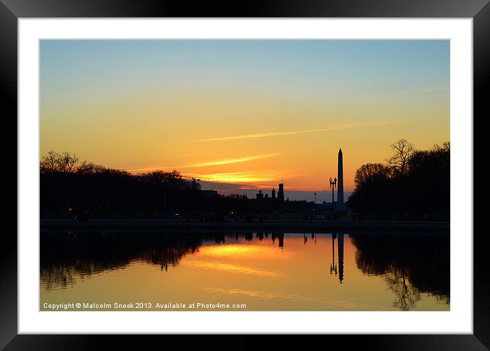 Sunset From Capitol Hill Framed Mounted Print by Malcolm Snook