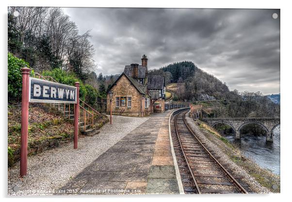 Berwyn Railway Station Acrylic by Adrian Evans