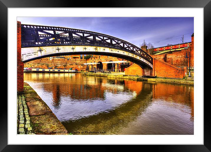 Bridge over the River Medlock Framed Mounted Print by Sandra Pledger