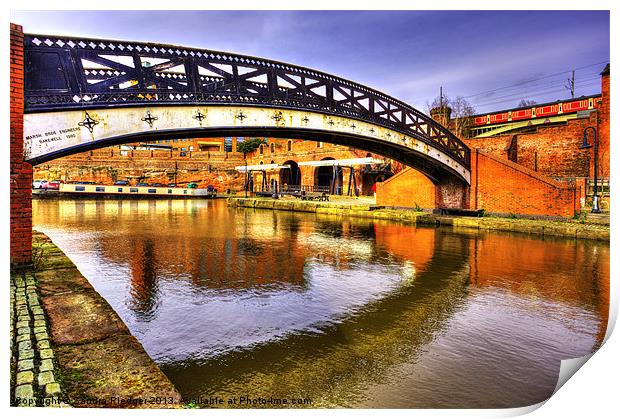 Bridge over the River Medlock Print by Sandra Pledger