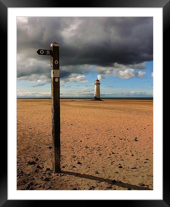 Guiding Beacon on Talacre Beach Framed Mounted Print by Graham Parry