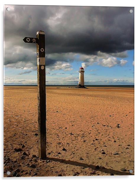 Guiding Beacon on Talacre Beach Acrylic by Graham Parry