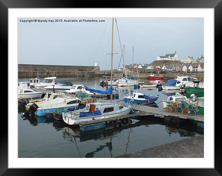 Finechty Harbour Framed Mounted Print by Mandy Hay