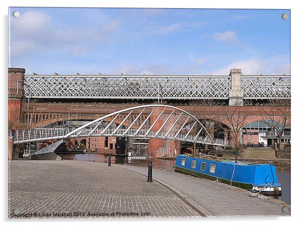 Merchants Bridge and Railway Viaduct Acrylic by Lilian Marshall